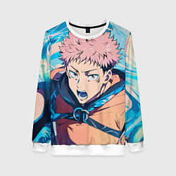 Свитшот женский Юдзи Итадори из Jujutsu Kaisen, цвет: 3D-белый