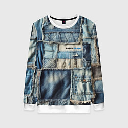 Женский свитшот Patchwork denim - vogue