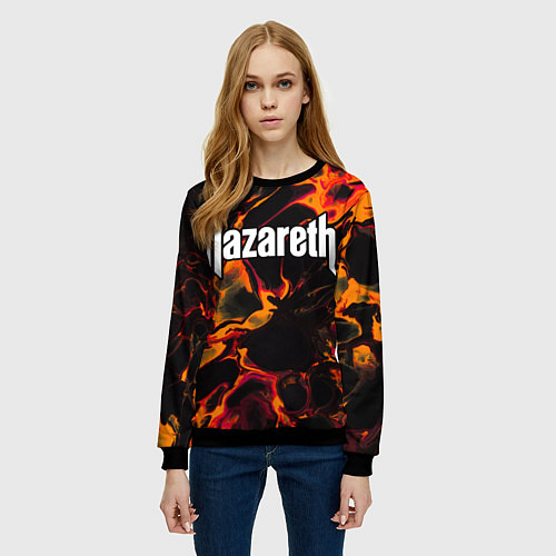 Женский свитшот Nazareth red lava / 3D-Черный – фото 3