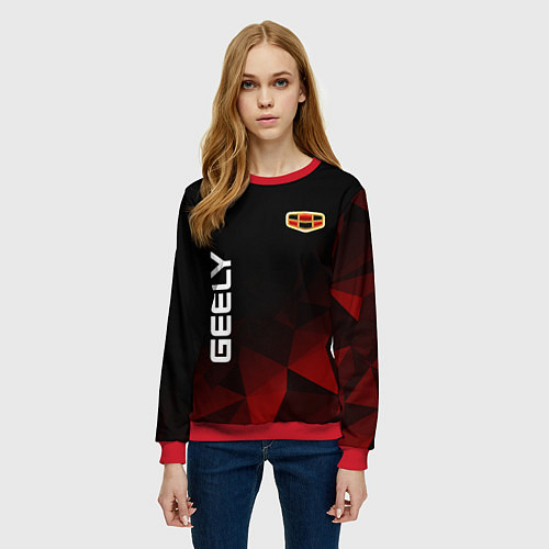 Женский свитшот Geely / 3D-Красный – фото 3