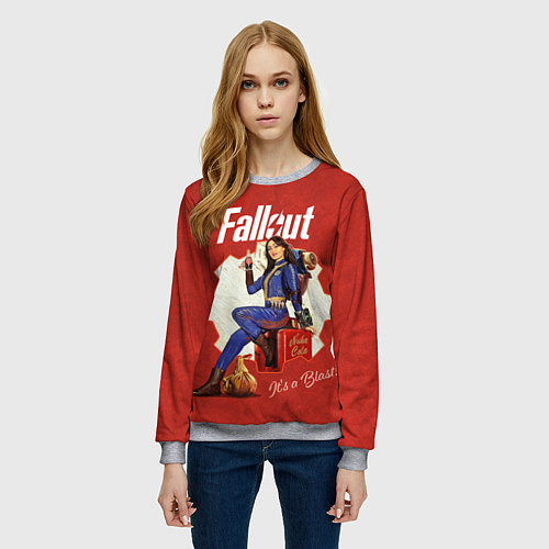 Женский свитшот Fallout - Lucy / 3D-Меланж – фото 3