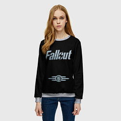 Свитшот женский Fallout - Logo, цвет: 3D-меланж — фото 2