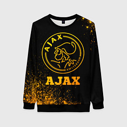 Свитшот женский Ajax - gold gradient, цвет: 3D-черный