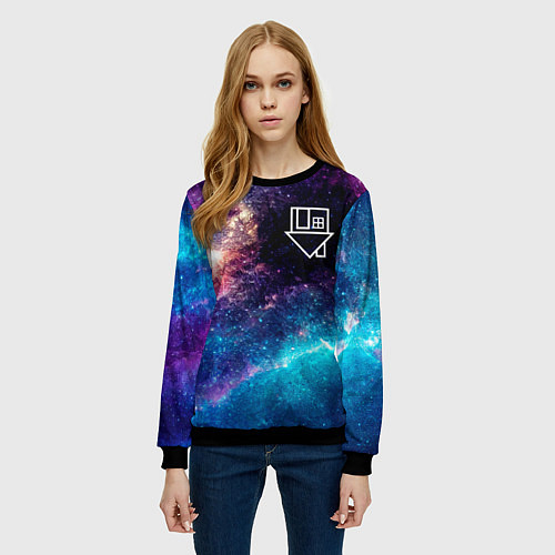 Женский свитшот The Neighbourhood space rock / 3D-Черный – фото 3