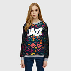 Свитшот женский Jazz improvisation, цвет: 3D-меланж — фото 2