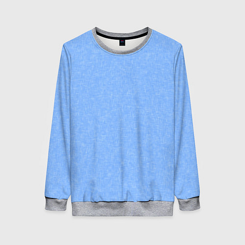 Женский свитшот Текстурированный небесный голубой однотонный / 3D-Меланж – фото 1