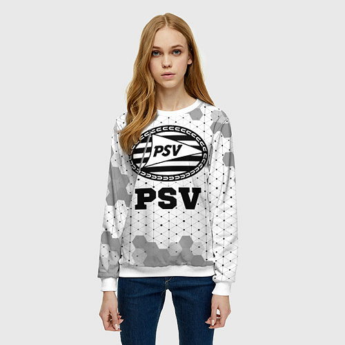 Женский свитшот PSV sport на светлом фоне / 3D-Белый – фото 3