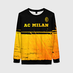 Свитшот женский AC Milan - gold gradient посередине, цвет: 3D-черный