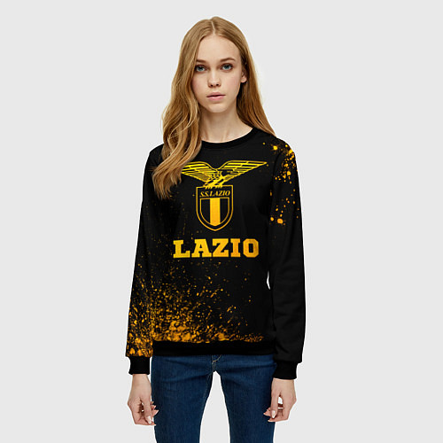 Женский свитшот Lazio - gold gradient / 3D-Черный – фото 3