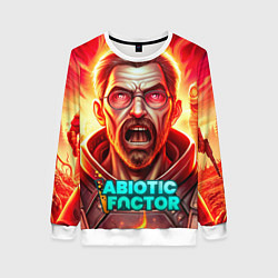 Свитшот женский Abiotic Factor персонаж, цвет: 3D-белый
