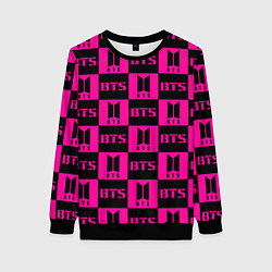 Женский свитшот BTS pattern pink logo