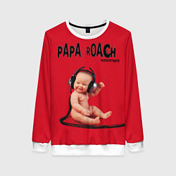 Свитшот женский Papa Roach - baby with headphones, цвет: 3D-белый