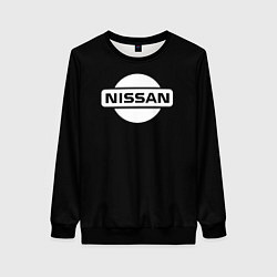 Свитшот женский Nissan logo white, цвет: 3D-черный