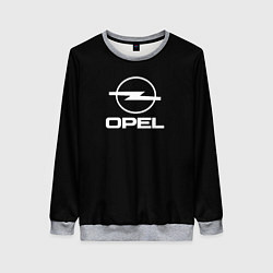 Свитшот женский Opel logo white, цвет: 3D-меланж