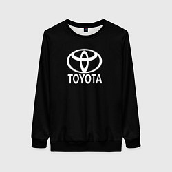 Свитшот женский Toyota white logo, цвет: 3D-черный