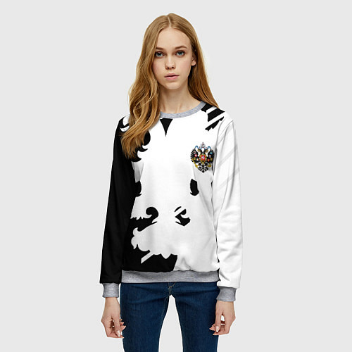 Женский свитшот Имперская Россия спортивный стиль / 3D-Меланж – фото 3