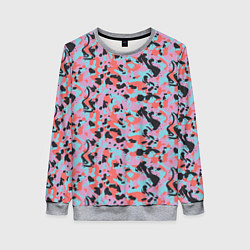 Женский свитшот Неоновый пиксельный камуфляжный паттерн