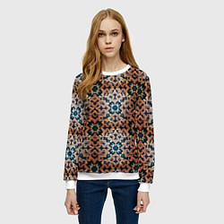 Свитшот женский Паттерн luxury узоры, цвет: 3D-белый — фото 2