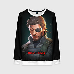 Свитшот женский Веном Снейк из игры Metal gear, цвет: 3D-белый