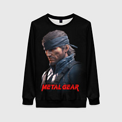 Свитшот женский Веном Снейк из игры Metal gear, цвет: 3D-черный