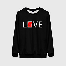 Свитшот женский Любовь - всё включено, цвет: 3D-черный
