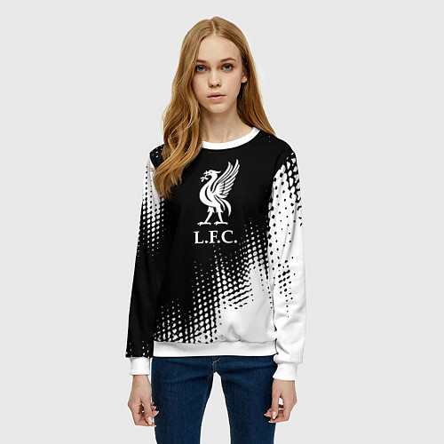 Женский свитшот Liverpool краски / 3D-Белый – фото 3