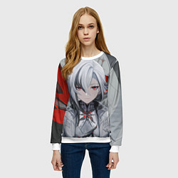 Свитшот женский Arlecchino Genshin Impact, цвет: 3D-белый — фото 2