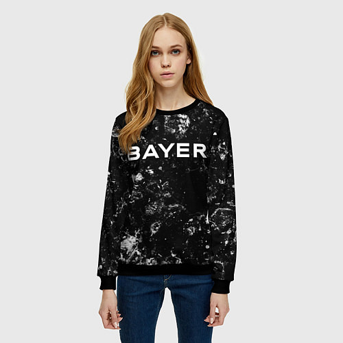 Женский свитшот Bayer 04 black ice / 3D-Черный – фото 3