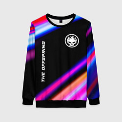 Свитшот женский The Offspring neon rock lights, цвет: 3D-черный