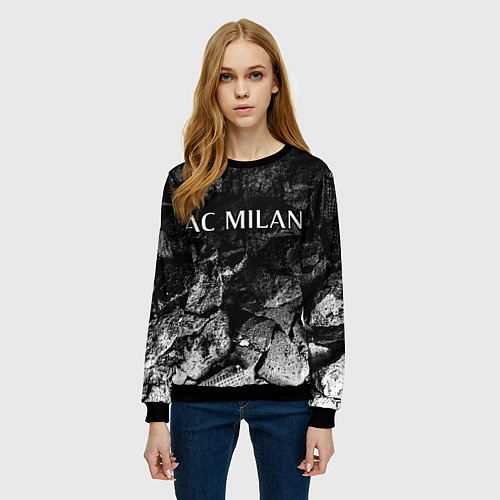 Женский свитшот AC Milan black graphite / 3D-Черный – фото 3