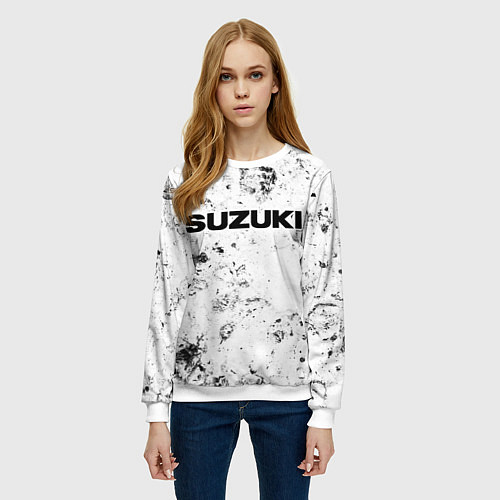 Женский свитшот Suzuki dirty ice / 3D-Белый – фото 3