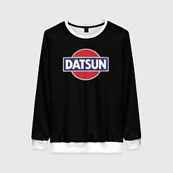 Свитшот женский Datsun logo, цвет: 3D-белый