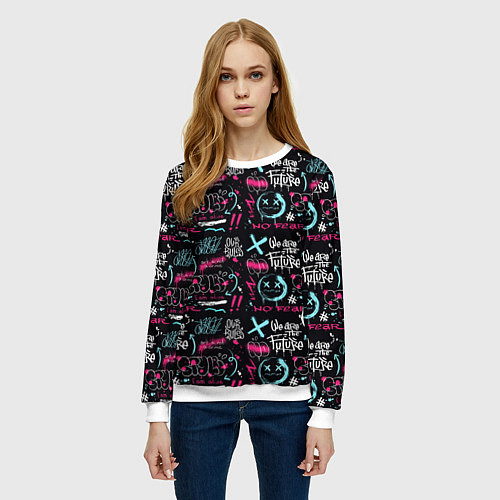 Женский свитшот We are the future / 3D-Белый – фото 3