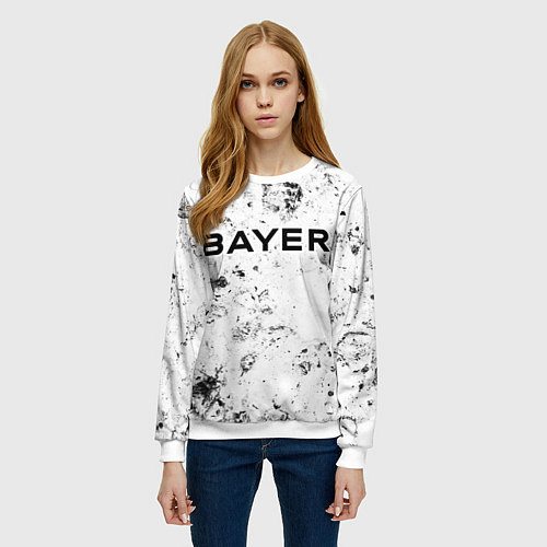 Женский свитшот Bayer 04 dirty ice / 3D-Белый – фото 3