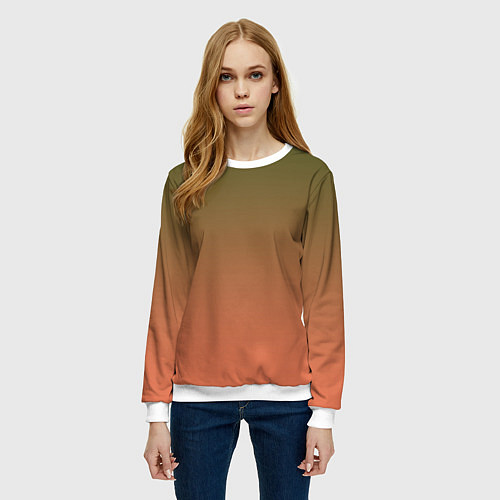 Женский свитшот Абстрактный градиент / 3D-Белый – фото 3