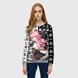 Свитшот женский Encore - Wuthering Waves, цвет: 3D-меланж — фото 2