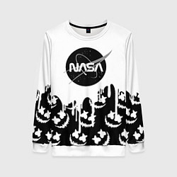 Свитшот женский Marshmello x Nasa, цвет: 3D-белый