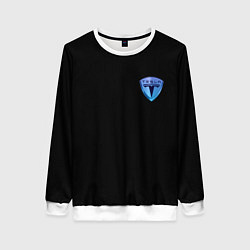 Женский свитшот Tesla logo neon