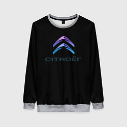 Свитшот женский Citroen logo neon, цвет: 3D-меланж