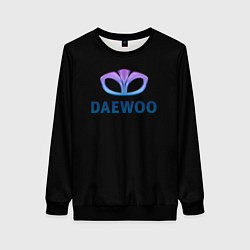 Свитшот женский Daewoo logo neon, цвет: 3D-черный