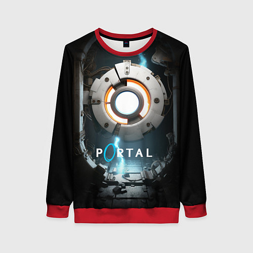 Женский свитшот Portal space / 3D-Красный – фото 1