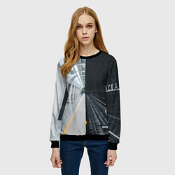 Свитшот женский Метро Москвы, цвет: 3D-черный — фото 2