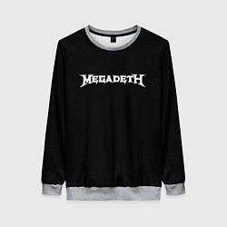 Свитшот женский Megadeth logo white, цвет: 3D-меланж