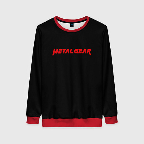Женский свитшот Metal gear red logo / 3D-Красный – фото 1