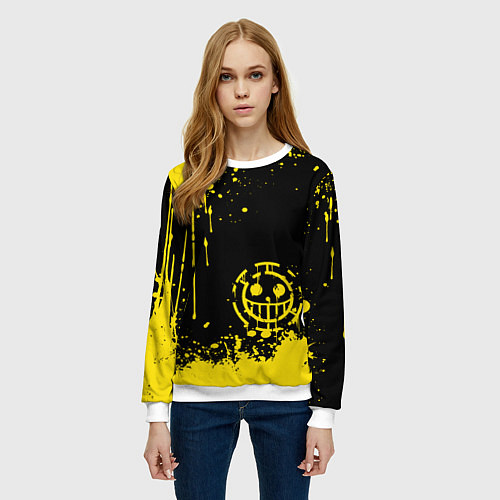 Женский свитшот Трафальгар Д Ватер Ло прозвище пират / 3D-Белый – фото 3