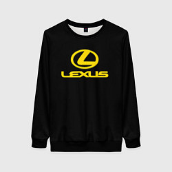 Свитшот женский Lexus yellow logo, цвет: 3D-черный