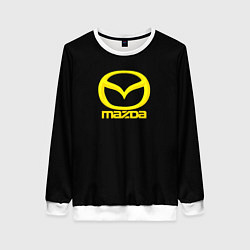 Свитшот женский Mazda yellow, цвет: 3D-белый