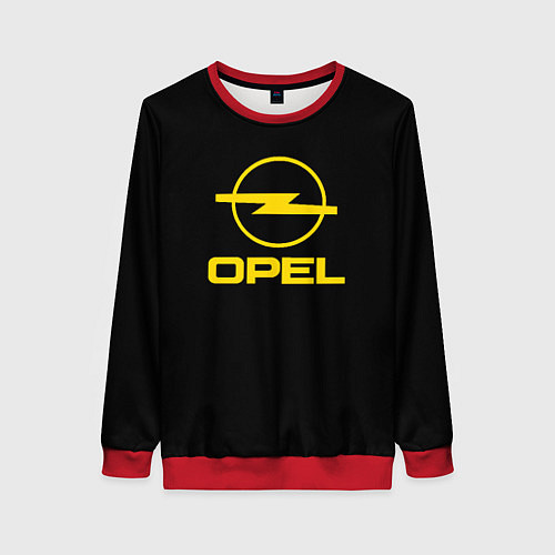 Женский свитшот Opel yellow / 3D-Красный – фото 1