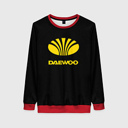 Свитшот женский Daewoo logo yellow, цвет: 3D-красный