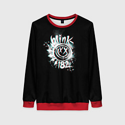Свитшот женский Blink-182 glitch, цвет: 3D-красный